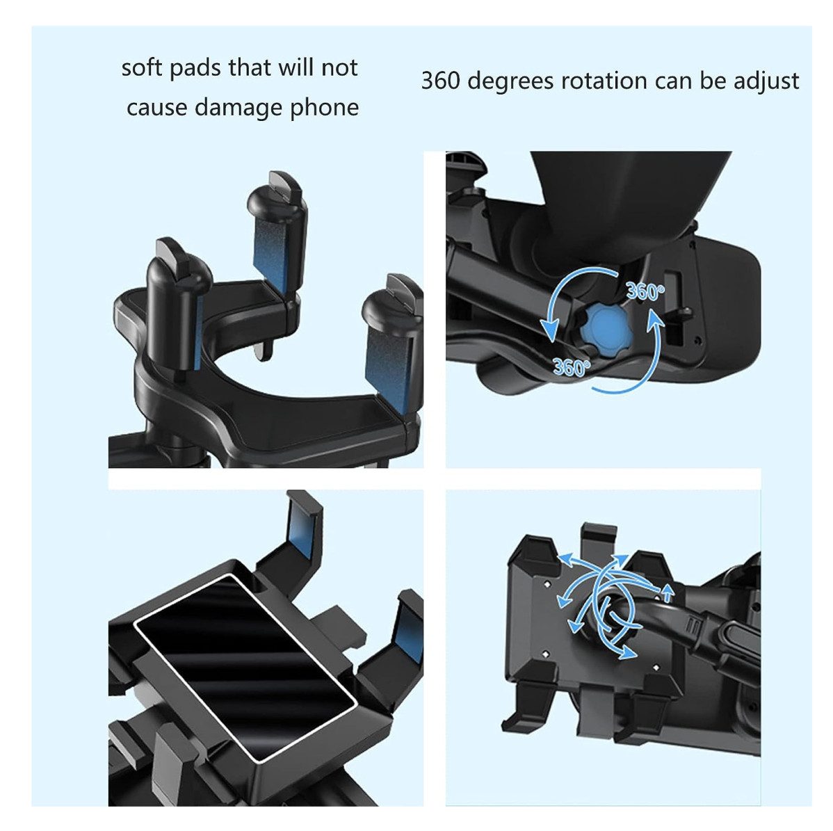 Miniatura 5 de Soporte Holder Retrovisor Carro 360